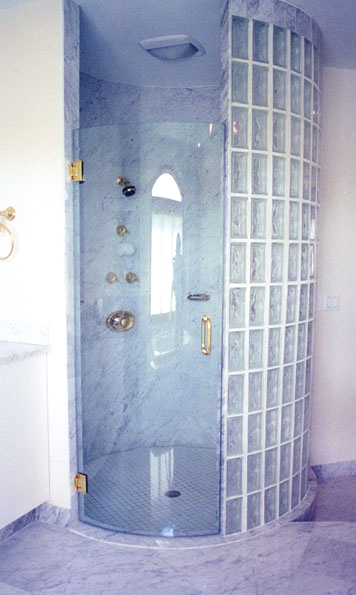 Customized glass shower door